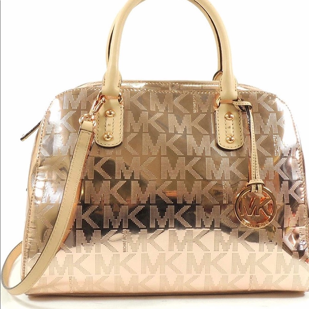 Michael Kors Large Satchel Rose Gold Handbag